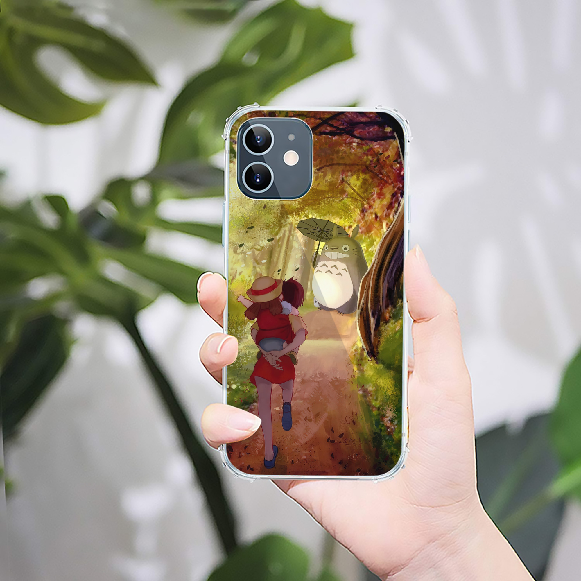 （画像用） となりのトトロ 草壁メイ 草壁サツキ My Neighbor Totoro Satsuki Kusakabe Mei Kusakabe 【iPhone 12シリーズ対応】透明スマホケース（クリアソフトケース）